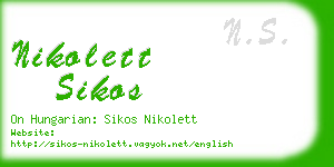 nikolett sikos business card